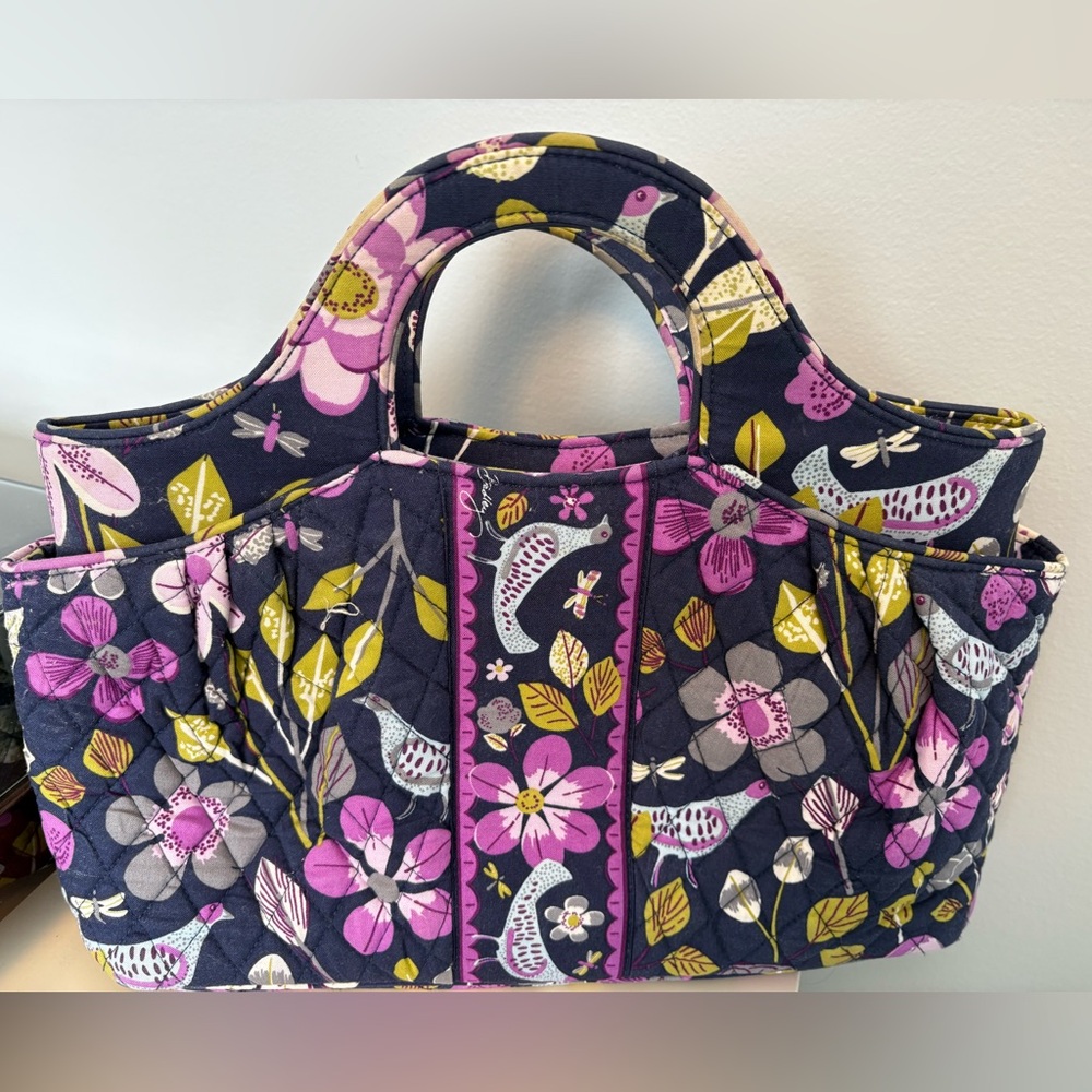 Vera Bradley Abby tote bag in the retired Floral Nightingale pattern